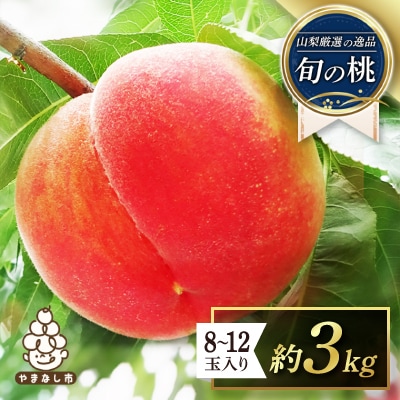 山梨厳選旬の桃 約3kg(8～12玉)