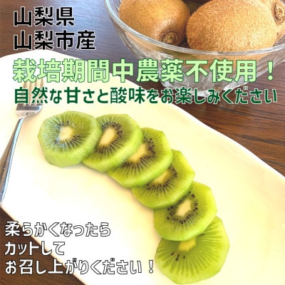 山梨市牧丘産　キウイフルーツ(栽培期間中、農薬不使用) 1kg程度