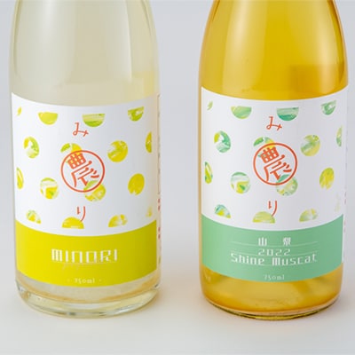 【味くらべセット】山梨市産シャインマスカット100%使用の贅沢な白ワインと果実酒!キリっと辛口!