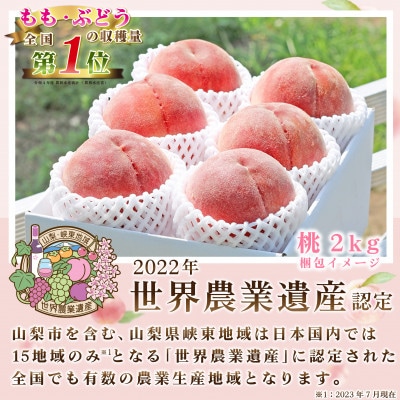 2027年発送 先行受付【訳あり】山梨もも2kg以上 5～8玉 熟練農家厳選の旬の桃 ご家庭用