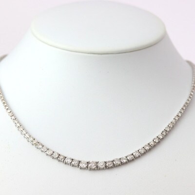 プラチナ850ダイヤモンド11.28ct全周ネックレス