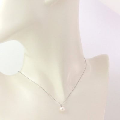 プラチナあこや真珠7.5-8.0mmペンダント【ダイヤ0.05ct】
