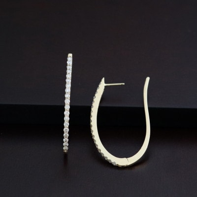 K18 ダイヤモンド フープ ピアス 0.50ct-