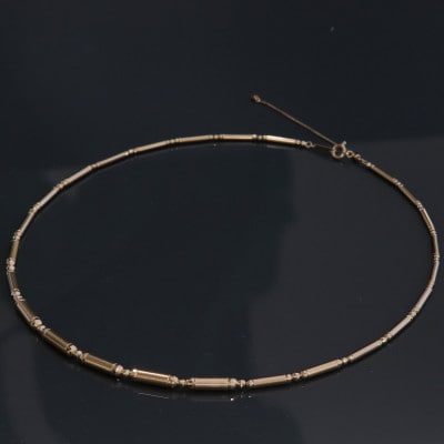 K18デザインオメガネックレス45cm