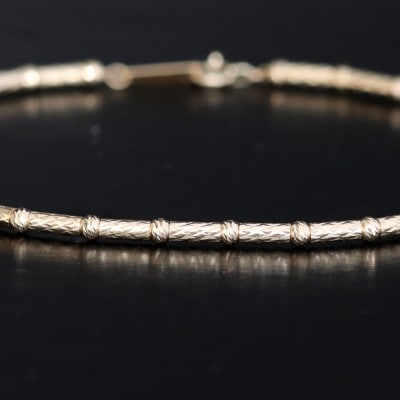 K18パイプボールブレスレット【長さ18cm】