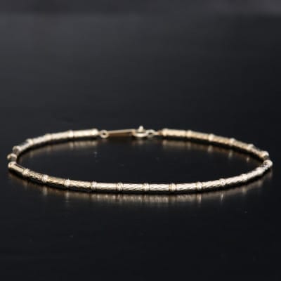 K18パイプボールブレスレット【長さ18cm】