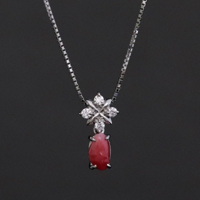 プラチナ コンクパールペンダント【C0.50ct Up・D0.08ct】45cm