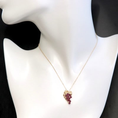 K18 ロードライトガーネット ペンダント フランス アンティーク K18 ロードライトガーネット ペンダント フランス アンティーク K18