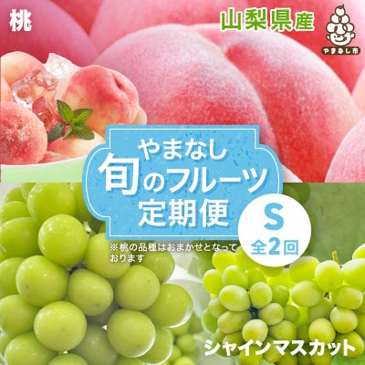 【発送月固定定期便】やまなし旬のフルーツ定期便(桃・シャインマスカット)【S】全2回