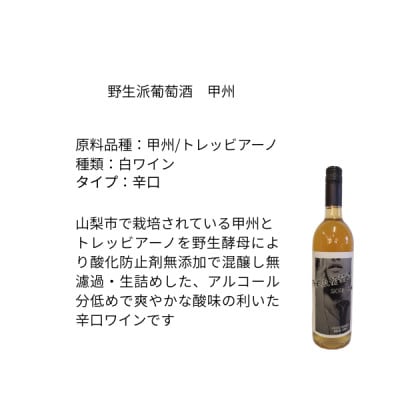 東晨洋酒 野生派葡萄酒 甲州 無添加ワイン