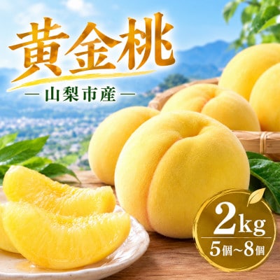 【先行受付 2027年発送】山梨市産　黄金桃　約2kg(5～8玉)