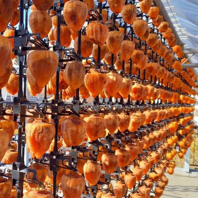 添加物不使用で和菓子の様な甘さ、ねっとり食感のあんぽ柿～ガーネットクイン～　80g×3個入