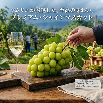 ソムリエが育てた風味豊かなシャインマスカット 計1.4キロ以上