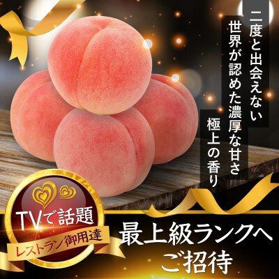 【海外セレブの嗜好品】わずか5%しか許されない糖度16度以上樹上完熟ブランド桃2025年8月中旬発送