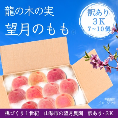 訳あり桃・3K(7~10個)「龍の木の実 望月のもも」