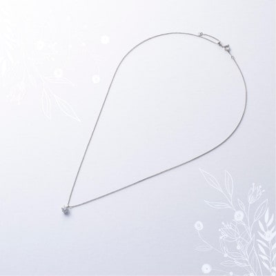 プラチナ最上等級【Dカラー】大粒ダイヤモンドネックレス 0.3ct UP 爪留め