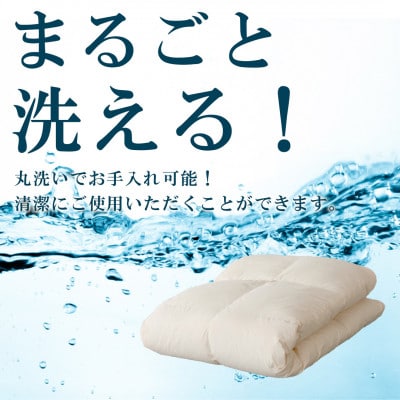 洗える羽毛布団 合い掛け布団(セミダブル) 洗濯できる 防ダニ 春秋冬【甲州羽毛ふとん】
