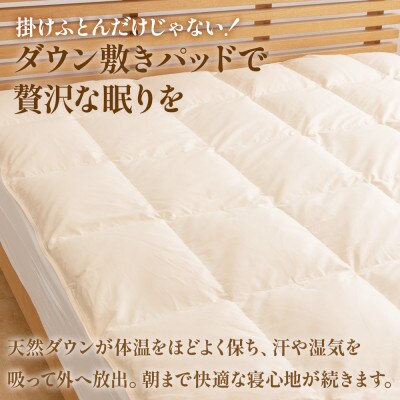 ダウン敷きパッド(シングル) ダウン50% 日本製 敷き布団OK 春夏秋冬【甲州羽毛ふとん】