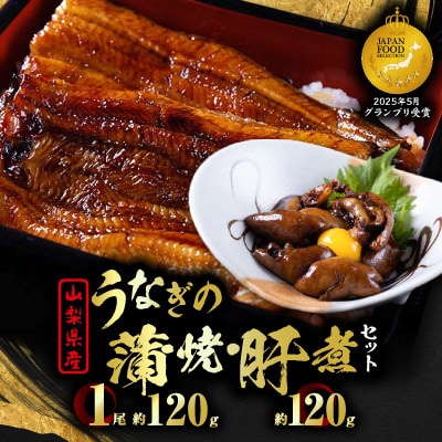 【セット】山梨県産富士山脈の地下水 うなぎの蒲焼[1尾約120g]+肝煮[約60g×2袋]