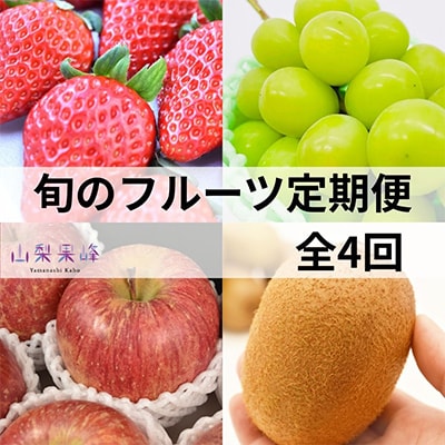 【発送月固定定期便】山梨市産　旬のフルーツ定期便全4回