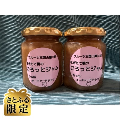 【さとふる限定】ごろっと桃ジャム　2個(計300g)山梨県産