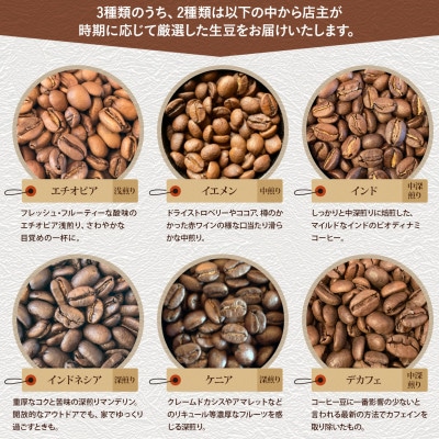 自家焙煎スペシャルティコーヒー豆 店主おすすめ3種 計300g