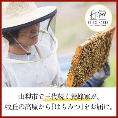 【山梨県産】丘の蜜 奥山養蜂 150g × 3本　山梨県産純粋はちみつ