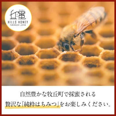 【山梨県産】丘の蜜 奥山養蜂 150g × 3本　山梨県産純粋はちみつ