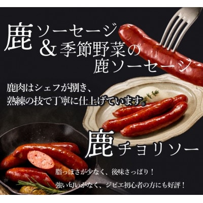 富士山麓の恵みを味わうプレミアムジビエ6種セット 鹿肉ソーセージ、カンパーニュ、ロースハムなど詰合せ