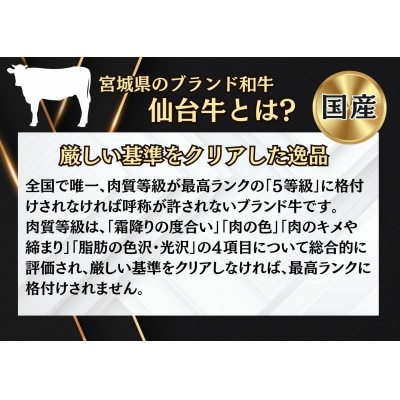 仙台牛切り落とし味付 小分け 合計1kg(約500g×2パック)6～7人前