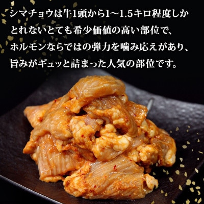 【小分け】味付き ホルモン 牛シマ腸 冷凍 辛みそ味 1.8kg(300g×6パック)