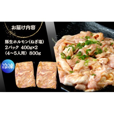 国産 豚 生ホルモン ねぎ塩味 800g(400g×2パック)