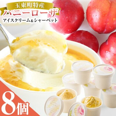 ハニーローザアイス&シャーベット 120ml 8個 《60日以内に出荷予定(土日祝除く)》