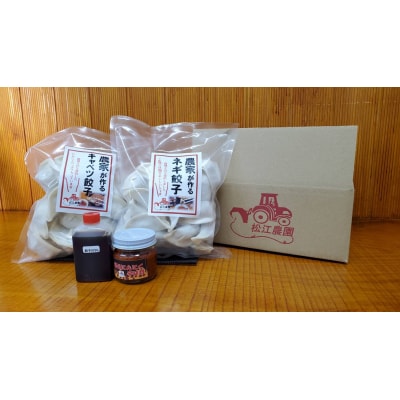 【80個入】ねぎ餃子とキャベツ餃子　辛味噌付き　J-69