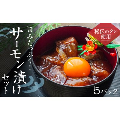旨みたっぷり!サーモン漬けセット(5パック) H-141