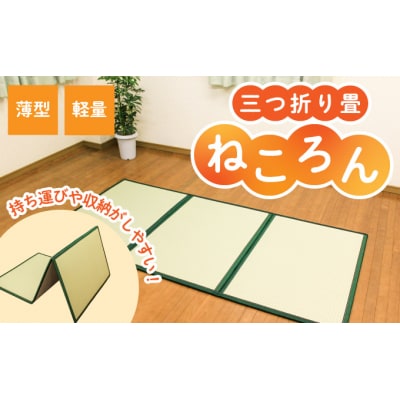 【畳】軽量・薄型!三つ折り畳「ねころん」　E-57