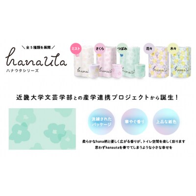 【うたうつぼみの香り】hanauta ダブル25m 12ロール×8パック　H-163
