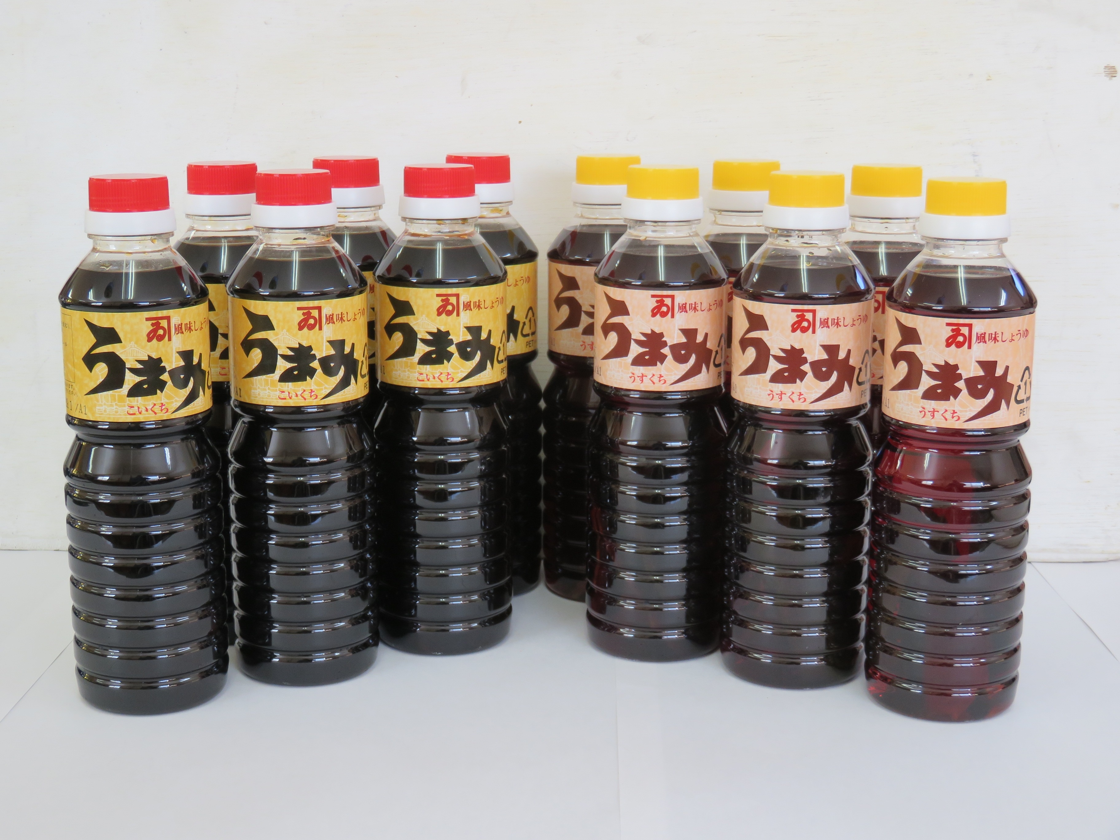 カネヰ醤油セット　うまみ500ml こいくち6本、うすくち6本　F-29