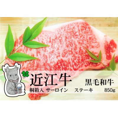 実生庵の黒毛和牛近江牛【A5等級】サーロイン ステーキ 850g 冷蔵 #81