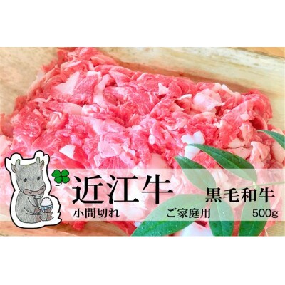 冷凍配送 実生庵の黒毛和牛近江牛【並】小間切れ肉 ご家庭用 500g #498