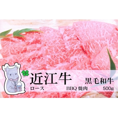 冷凍配送 実生庵の黒毛和牛近江牛【霜降り】BBQ焼肉用 500g MS476