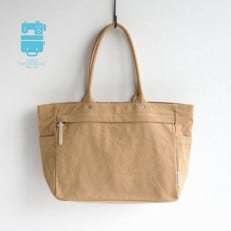 WIDE TOTE / LIGHT BROWN