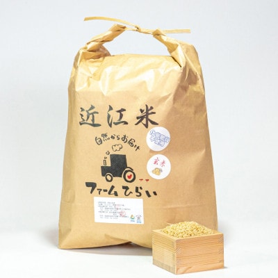 【令和5年産】　ファームひらいの化学肥料不使用米　酵素コシヒカリ　玄米10kg