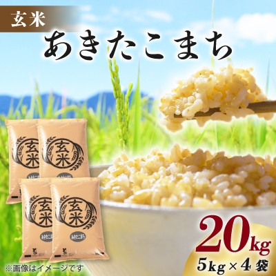 【新米予約】令和8年産 あきたこまち 20kg(5kg×4袋) 【玄米】