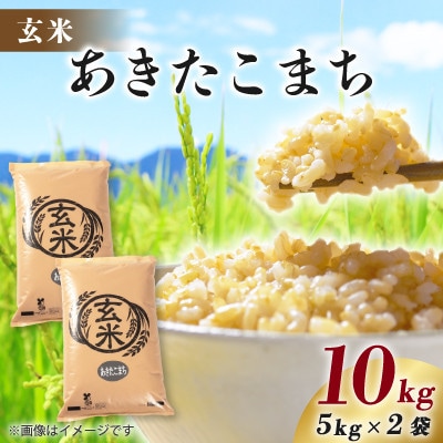 【毎月定期便】あきたこまち 10kg(5kg×2袋) 【玄米】全12回