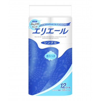 【シングル】エリエール　トイレットティシュー12ロール×6パック