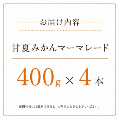 甘夏みかん マーマレード 400g×4本