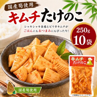 キムチたけのこ 250g×10袋(国産筍使用)