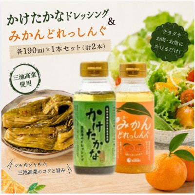 かけたかなドレッシング & みかんどれっしんぐ 各190ml×1本セット(計2本)