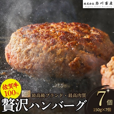 佐賀牛 100%の贅沢ハンバーグ 150g×7個(太良町)【PB9x1】